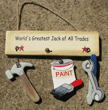 Wood Sign   1800KWorlds Greatest Jack All Trade - £1.79 GBP