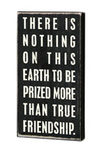 Primitive Wood Box  Sign16338 - True Friendship - $8.95
