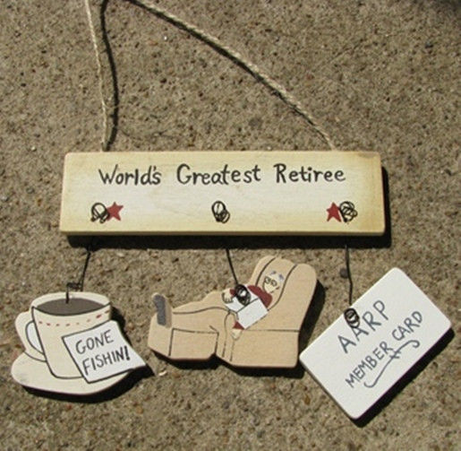 Primary image for Wooden Sign     1500Q-Worlds Greatest Retire-Man
