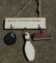Wood Sign 1200G-Worlds Greatest Bowler - £1.76 GBP