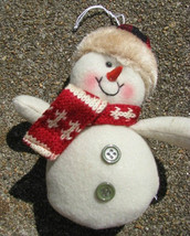 snowman 52720RWS - Red/ White Scarf  Snowman Ornament - £3.11 GBP