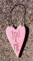 Wood Valentine Heart ro-493YM - You and Me Heart - £1.77 GBP