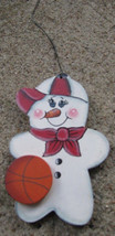 Wooden Snowman  WD1059 - Basketball  Snowman - $1.95