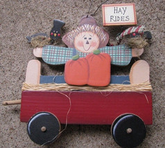 C0328- Hay Rides Scarecrow  on a Wagon with Pumpkin - £3.96 GBP