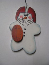 Wooden Snowman  WD1057 - Football Snowman - $1.75