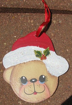 Wood Christmas Ornament  1160 - Bear with Hat - $1.95