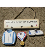 Wood Sign 1800C-Worlds Greatest Gymnast - £1.77 GBP