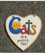 Wooden Cat wd1614 - Cats Are People Too! - £1.76 GBP
