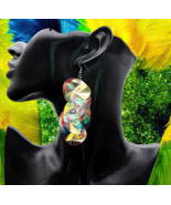 &quot;Elegant Iridescent Spiral Drop Earrings - Lightweight Statement Jewelry&quot; - €9,47 EUR
