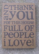 32565 - And Thank You for this house full of people I love Amen Box Sign - £6.34 GBP