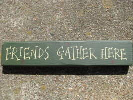 Wood Block M9002FGH - Friends Gather Here - £4.75 GBP