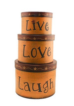 Primitive Nesting Boxes  TWA1466-Live Love Laugh s/3 Boxes - £17.49 GBP