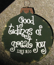 Wood  Christmas Ornament 45098G-Good Tidings of Great Joy - £3.12 GBP