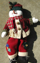 Primitive Snowman 264238SN- Snowman Christmas Cloth - £12.67 GBP