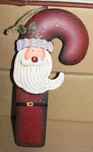 OR602- Santa Candy Cane Metal Christmas Ornaments - £3.95 GBP