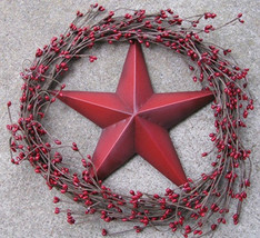 Star & Berry  Wreath STW1- 12 inch Diameter Wreath - $10.95