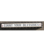 Primitive Wood Block - wd950 - Count Your Blessings - £3.89 GBP