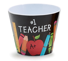 Teacher Gifts 1421303 #1 Teacher  on front with message on back. Plastic Pot - £3.15 GBP