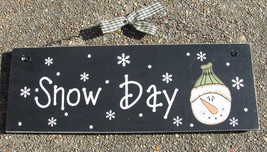 Wood Christmas 71775SD Snowman Plaque Snow Days - £4.75 GBP