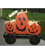 wood pumpkins 2433-5 Pumpkins on Wheels - £9.53 GBP