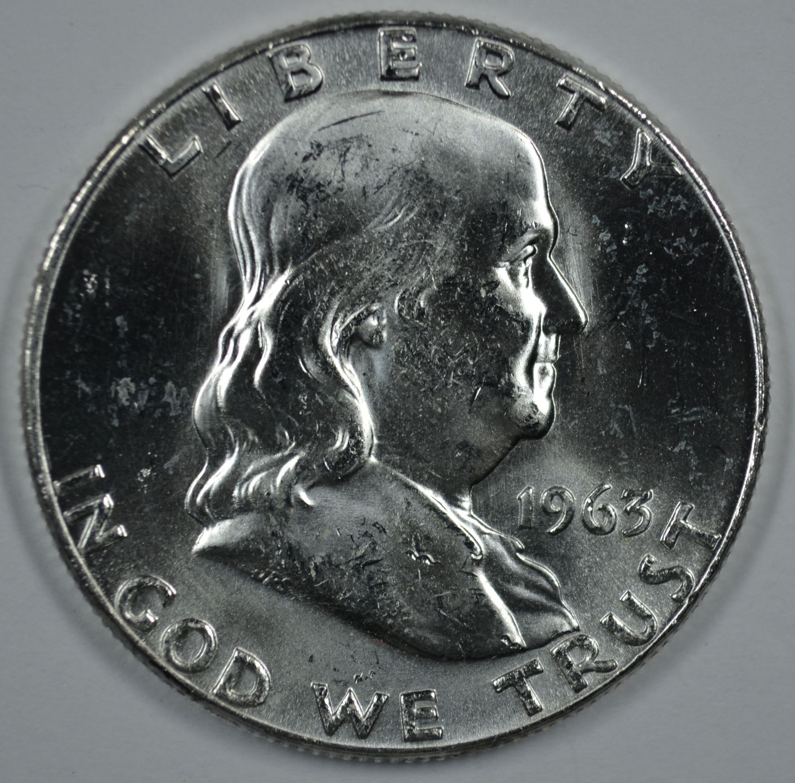 1963 P & D Franklin uncirculated silver half dollars BU - $36.00