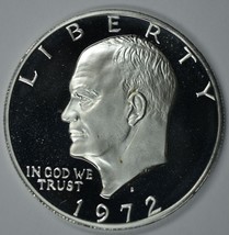 1972 S Eisenhower 40% silver proof dollar - £12.25 GBP