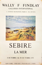 Gaston Sebire - Original Exhibition Poster - La Mer - Wally Findlay - 1971- S... - £104.36 GBP