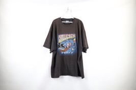 Vtg Y2K 2002 Mens 2XL Faded Spell Out Chillicothe Motorcycle Rally T-Shirt Black - £38.77 GBP