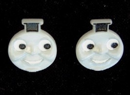 Thomas The Tank Engine Button Earrings Train Charm Funky Jewelry - £5.45 GBP