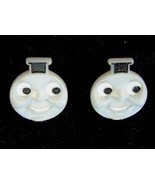 THOMAS the TANK ENGINE BUTTON EARRINGS-Train Charm Funky Jewelry - €5,95 EUR