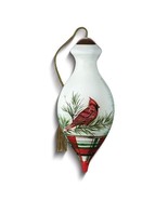 NeQwa Art Woodland Lodge Cardinal by Danielle Murray Hand-painted Glass ... - £32.19 GBP