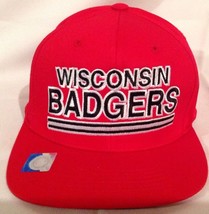 WISCONSIN BADGERS MENS BASEBALL CAP NEW Adjustable Snap Back - £12.46 GBP