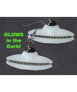 UFO FLYING SAUCER GLOW EARRINGS-Fun Martian Alien Sci-Fi Jewelry - $9.62 CAD