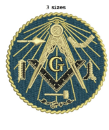 Masonic Freemason Compass Digitized filled embroidery design Digital Dow... - $8.13 CAD