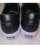 Keds Crew Womens Size 9  Kick Black Leather Alto Accents Chunky Sneakers... - $28.04