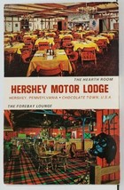 Hershey Pa Hershey Motor Lodge Multi View Interior Hearth &amp; Lounge Postcard M2 - £6.37 GBP