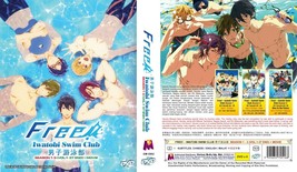 Anime Dvd~English Dubbed~Free!Iwatobi Swim Club Season 1-3(1-37End+Movie) - £18.62 GBP