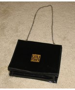 Ladies Vintage 1970&#39;s Black Patent Leather Fully Lined Small Evening Purse - $29.95