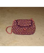 Ladies Vintage 1970&#39;s Purple Wooden Beaded Small Evening Purse - $27.34 CAD