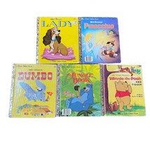 Little Golden Books Vtg Lot 5 Dumbo Winnie The Pooh Pinocchio Lady Jungle Book - £11.32 GBP