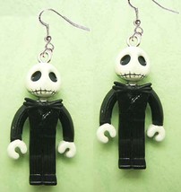 Zombie JACK SKELLINGTON EARRINGS-Funky Gothic Costume Jewelry-LE - £7.05 GBP