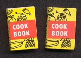 An item in the Jewelry & Watches category: COOK BOOK BUTTON EARRINGS-Mini Cooking Charm Chef Funky Jewelry