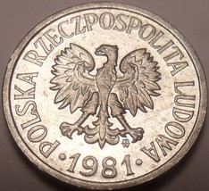 Unc Poland 1981-MW 10 Groszy~Eagle With Wings Spread~Free Shipping - $2.73