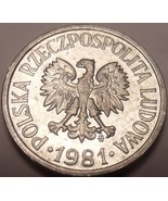 Unc Poland 1981-MW 10 Groszy~Eagle With Wings Spread~Free Shipping - £2.18 GBP