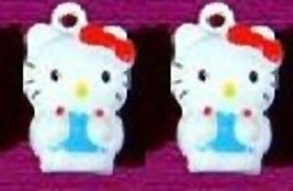 HELLO KITTY EARRINGS-Funky Charm Jewelry-Novelty BELL Rings!-G - £5.57 GBP