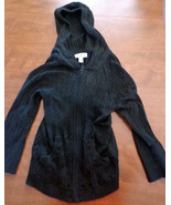 NWT SO Black Juniors Zip Up Hoodie Sweater - Size Small 100% Cotton - $56.68 MXN