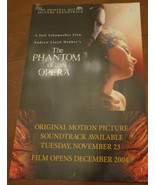 Phantom of the Opera 2004 Double Sided Film Promo Poster Emmy Rossum - $0.99