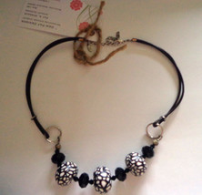 NWT Gem Pat Designs Black Vintage Bead Necklace - $15.00
