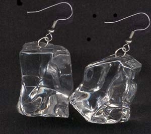 ICE CUBE FUNKY EARRINGS-Punk Melting Party Drink Novelty Jewelry - $4.97