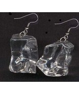 ICE CUBE FUNKY EARRINGS-Punk Melting Party Drink Novelty Jewelry - £3.95 GBP